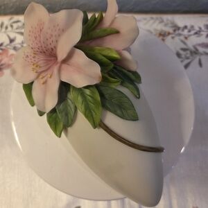 Decorative Porcelain Wall Vase With Hand Painted Azeleas